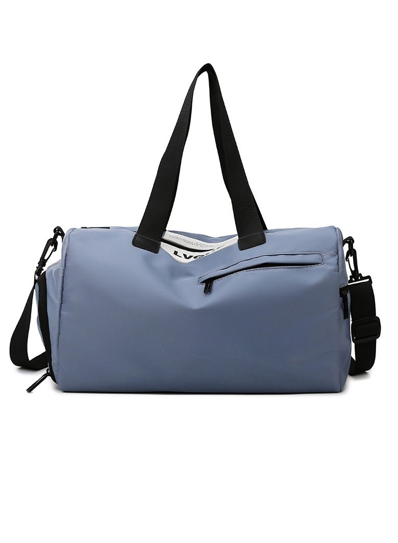 Basics Large Capacity Nylon Luggage Bag Travel Bag Duffel Bag Dusty Blue/Black
