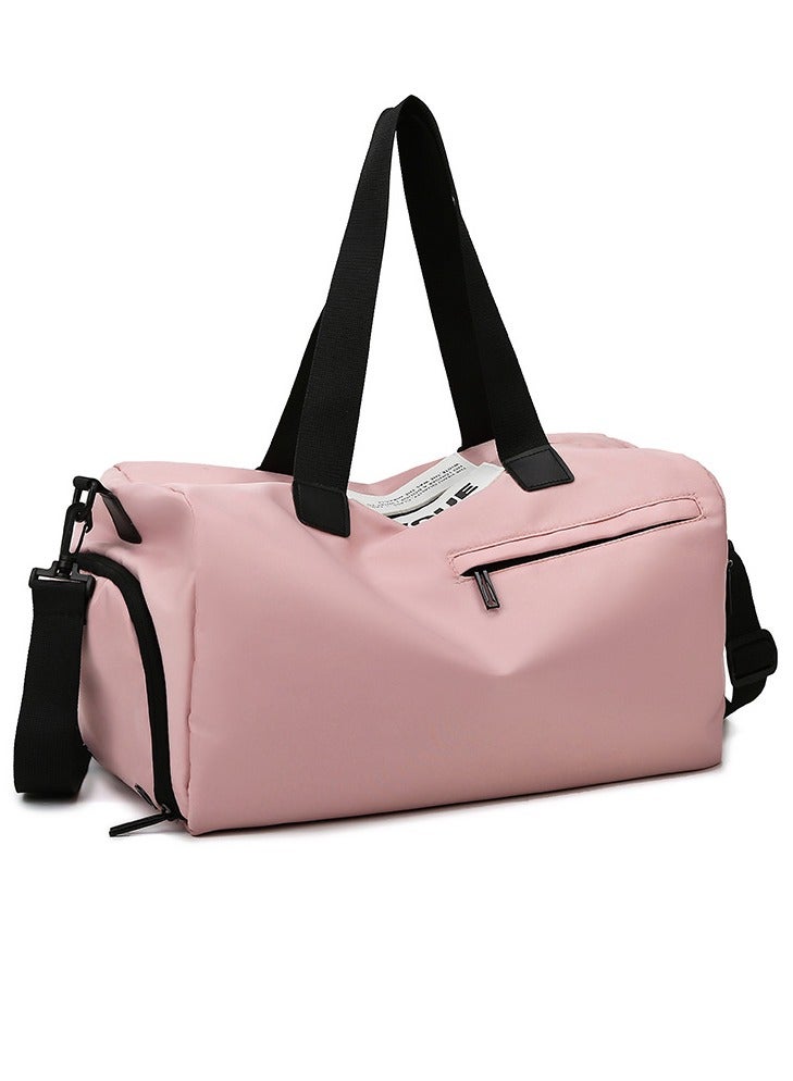 Basics Large Capacity Nylon Luggage Bag Travel Bag Duffel Bag Pink/Black
