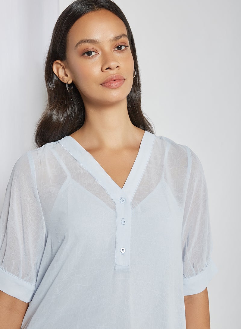 Drop Waist Mini Dress Arctic Ice