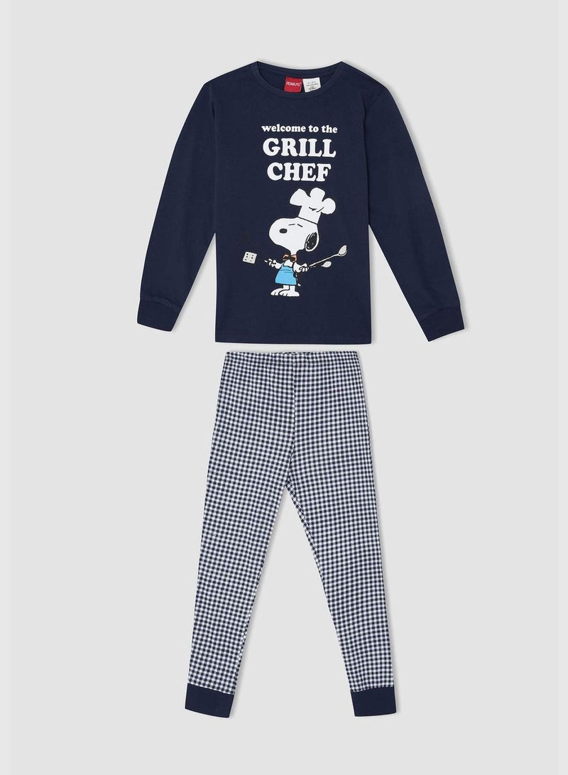 2 Pack Boy Homewear Regular Fit Crew Neck Knitted Pyjamas