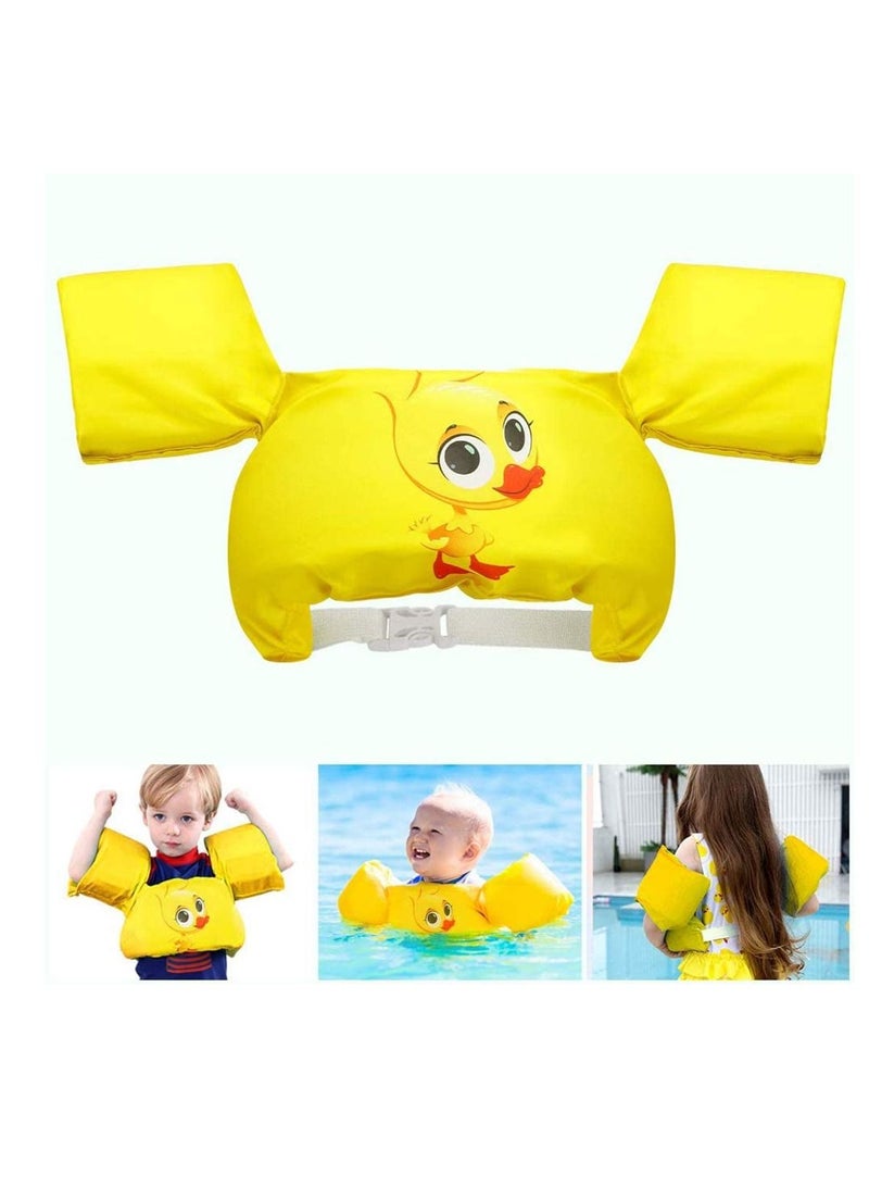 Swimming Arm Bands Float Vest, Swim Training Jacket, Kids For Girls and Boys 2-6 Year 0ld to Swim-Yellow