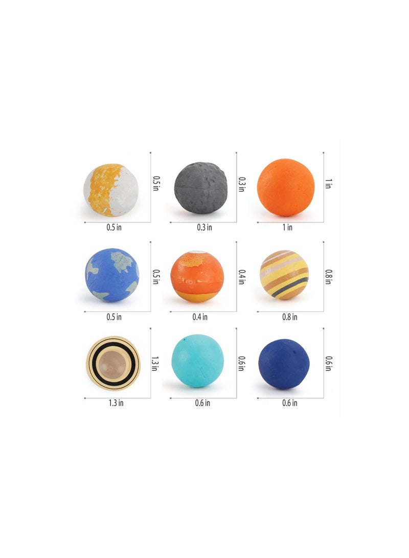 Nine Planets Model, Solar System Planet, Figure Playsets Collection Educational Toy for Astronomy Enthusiast, Fit Toddlers and Kids