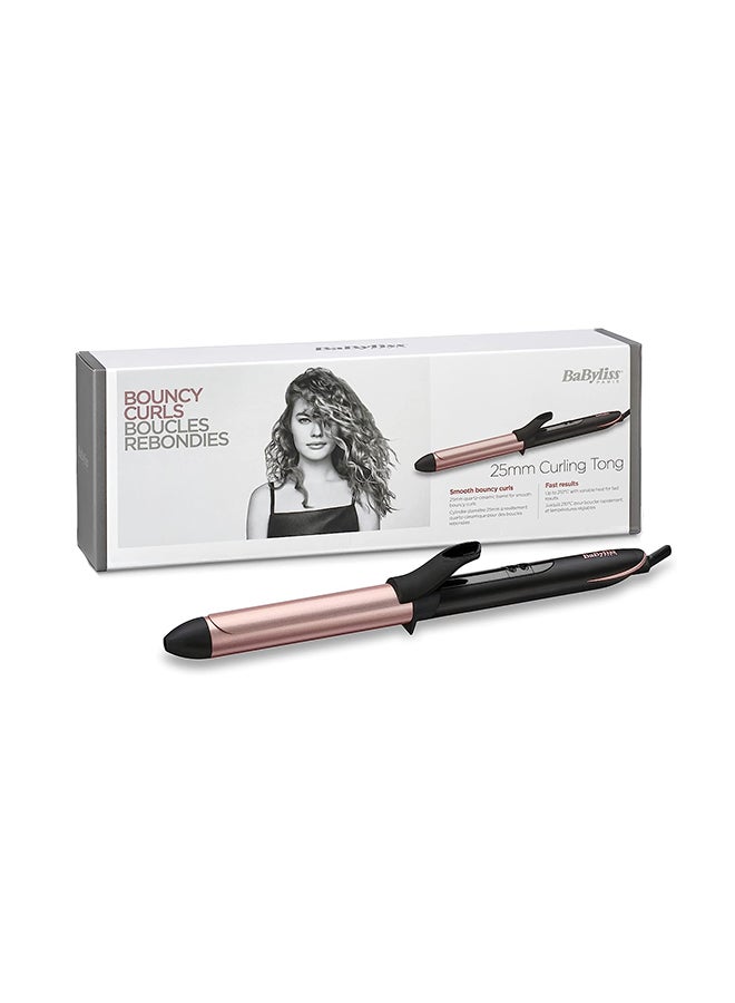 Hair Curler | 25mm Barrel For Versatile Styling | 6Temperature Settings For Customization &Rapid Heat-up Time | Ceramic Coating For Smooth Curls With Advanced Temperature Control | C451SDE Pink/Black