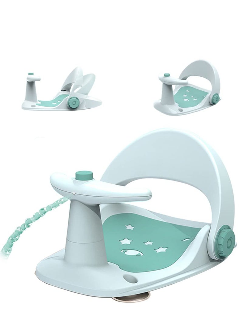 Baby Bath Seat Infants Bathtub Seats, Sit up Shower's Chair for Babies 6 Months & Up, Non-Slip Soft Mat, Secure Suction Cups