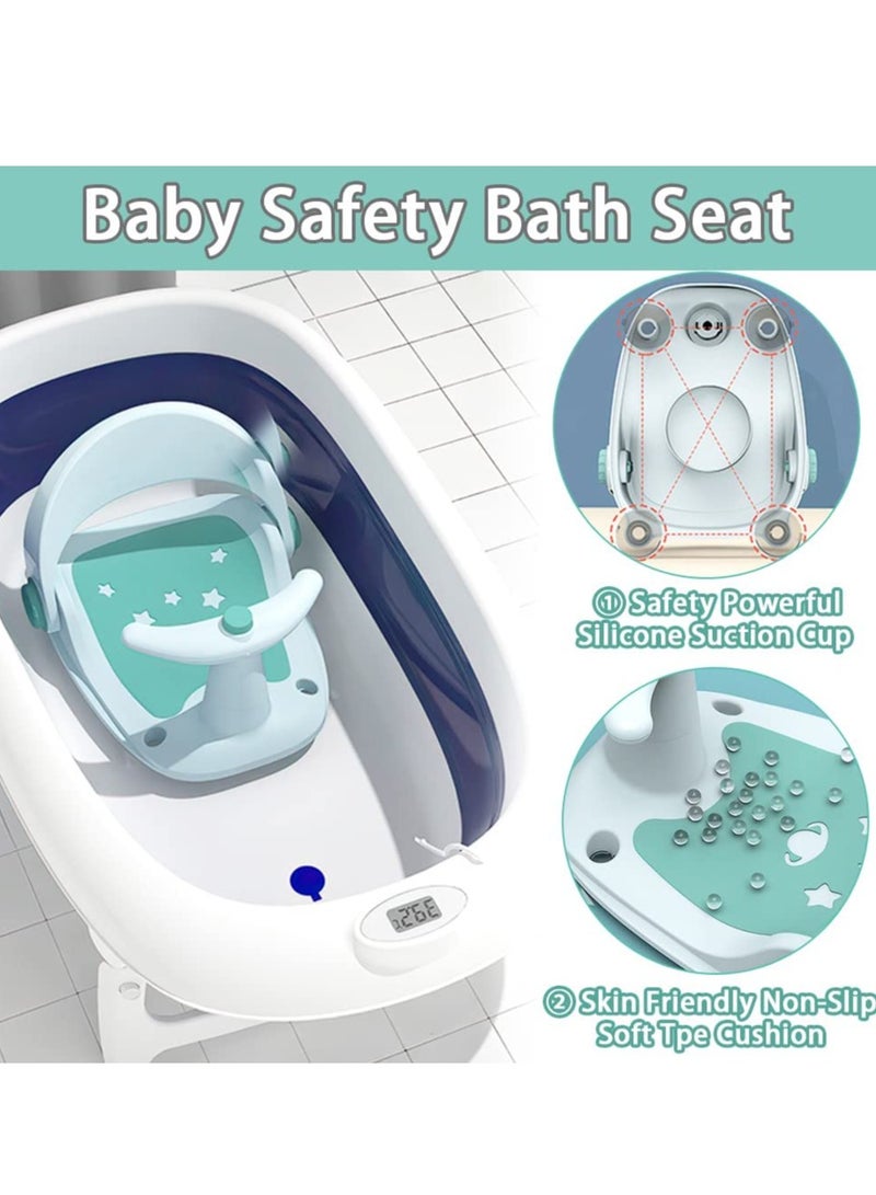 Baby Bath Seat Infants Bathtub Seats, Sit up Shower's Chair for Babies 6 Months & Up, Non-Slip Soft Mat, Secure Suction Cups