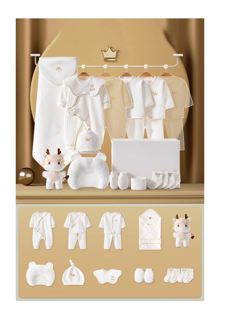 17 PCS Newborn Baby Gift Box Babies Clothes Set Infant Clothing Rompers Coat Socks Hat 100% Cotton for Boys & Girls