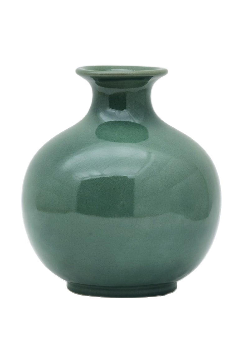 Classic Artistic Shape Ceramic Vase Unique Luxury Quality Material For The Perfect Stylish Home N13-070 Teal Green 25.5 x 29cm