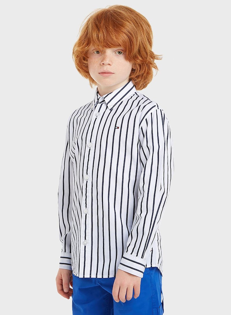 Kids Stripe Regular Shirt