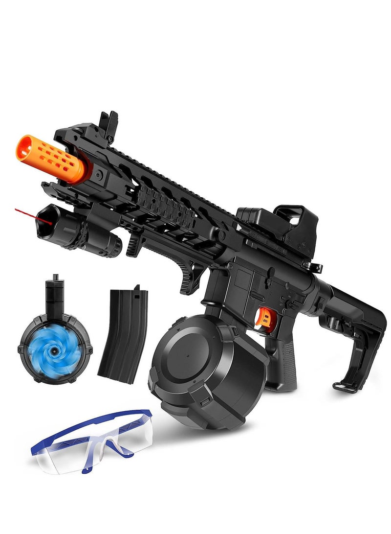 M4 Wasp Gel Ball Blaster with 1000 Round Capacity Ammo Drum – Splatter Ball Blaster Includes 30,000 Planet Friendly No- Stain Water Beads- Fun and Exciting Electric Blaster