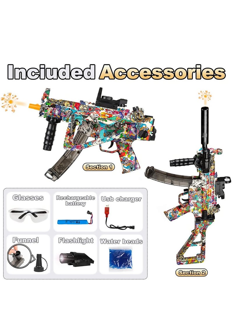 Gel Balls Blaster Mp5 Toy Gun Hydrogel Impact Game/Hydrogel- Ball Blaster Toy for Children's Outdoor Team Game Live CS Battles Cosplay