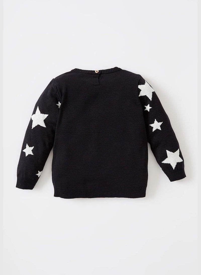 Long Sleeve Star Print Jumper