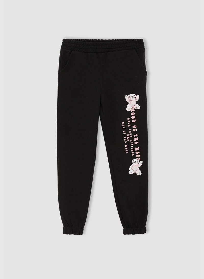 Standard Fit Bear Print Joggers