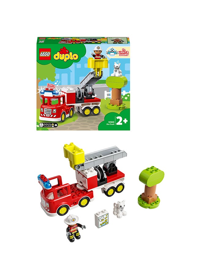 6379258 Town Fire Engine Building Toy Set (21 Pieces)  LEGO 1+ Years
