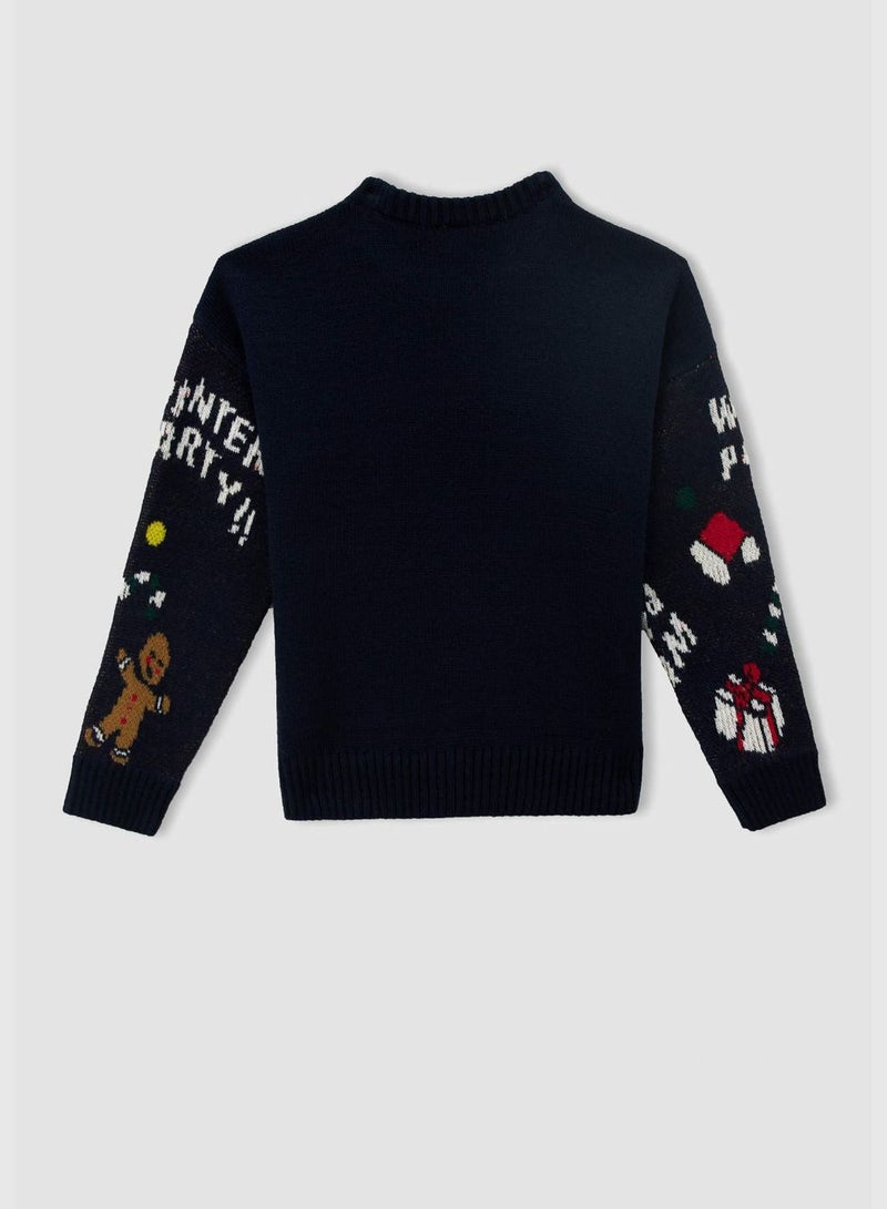 Newyear Themed Long Sleeve Knit Jumper