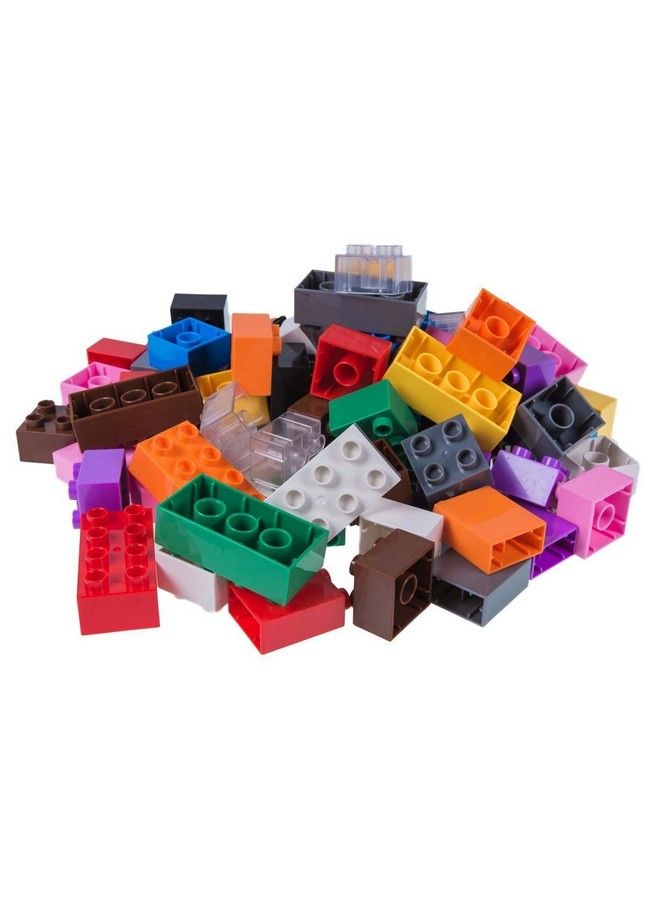 Big Briks Set  84 Pieces  12 Rainbow Colors  Compatible With All Major Brands  Large Building Blocks For Ages 3 And Up