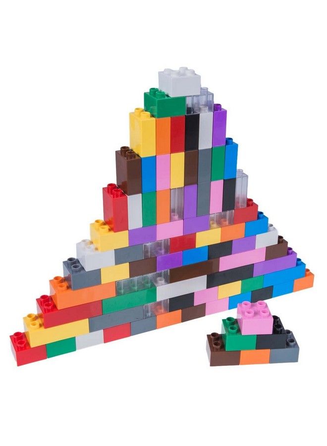 Big Briks Set  84 Pieces  12 Rainbow Colors  Compatible With All Major Brands  Large Building Blocks For Ages 3 And Up