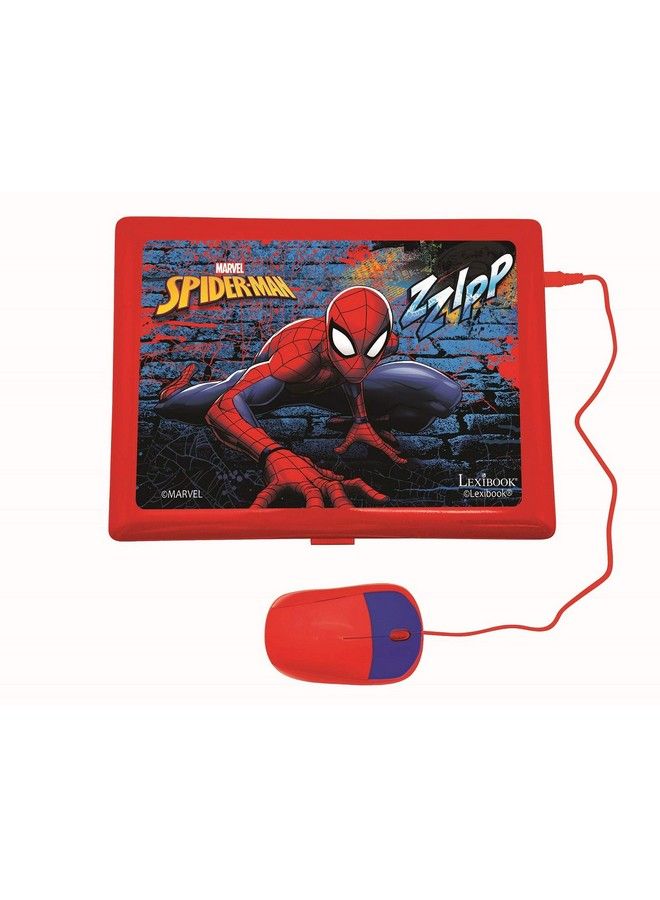 SpiderMan  Educational And Bilingual Laptop SpanishEnglish  Toy For Child Kid Boys  Girls 124 Activities Learn Play Games And Music With Spiderman  RedBlue Jc598Spi2