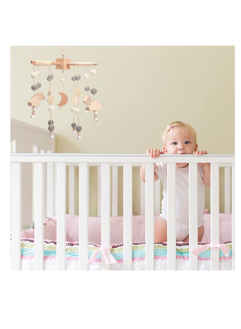 Baby Mobile for Crib | Nursery Star Moon Boys and Girls Boho Decor Shower Set Infant Bedroom Hanging Decoration