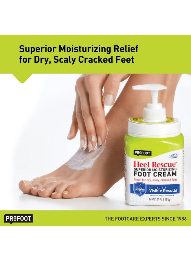 Heel Rescue Foot Cream 16 Ounce Bottle 2 Pack For Cracked Calloused Or Chapped Skin