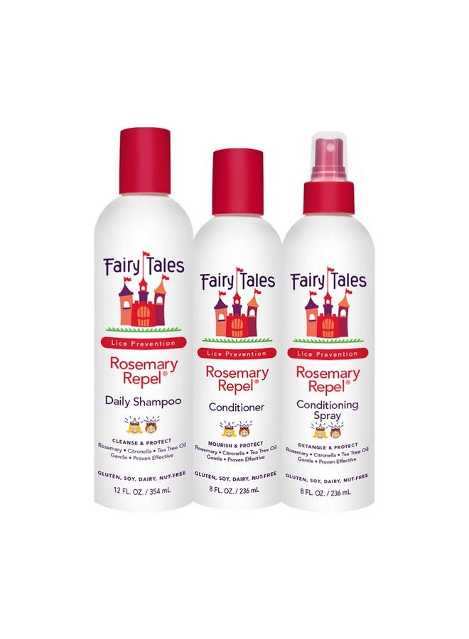 Rosemary Repel Shampoo 12Oz Conditioner 8Oz & Conditioning Spray 8Oz Trio Set