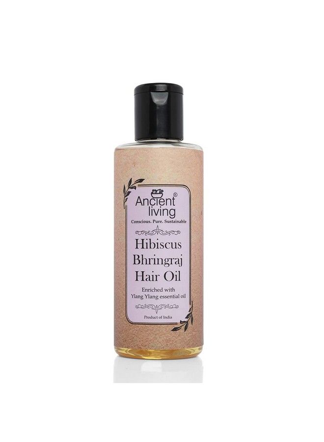 Hibiscus & Bhringraj Hair Oil Enriched With Organic Coconut Oil Promotes Hair Growth & Reduces Hair Fall For Men & Women 200 Ml