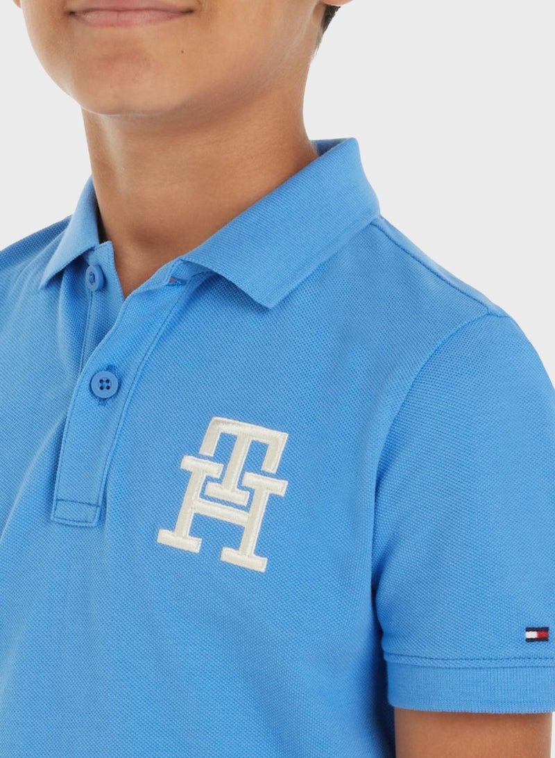 Kids Monogram Polo