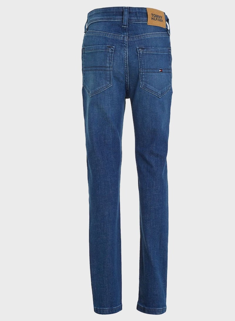 Kids Dark Wash Straight Jeans