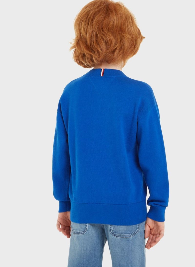 Kids Text Crew Neck Sweater