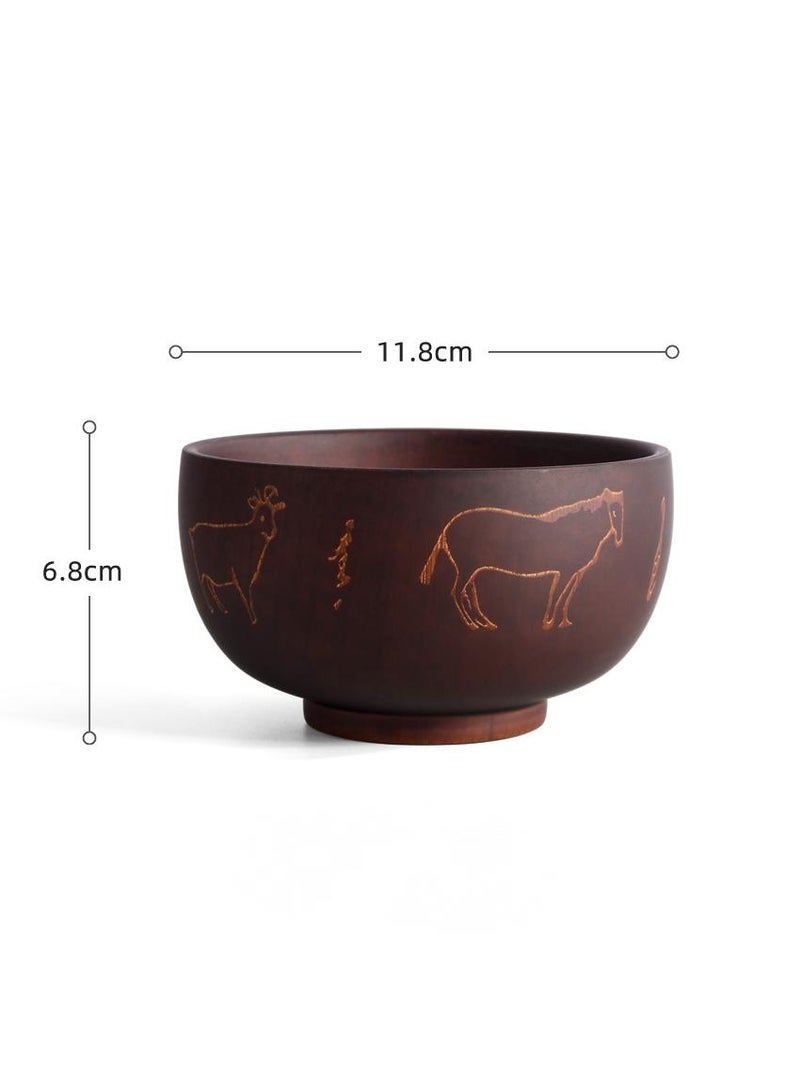 5-Piece Wooden Bowl Wooden Milk Tea Bowl