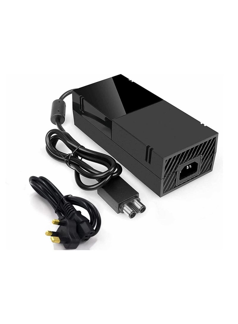 Power Supply Brick Compatible for Xbox One with Power Cord, (Low Noise Version) AC Adapter Power Supply Charge Compatible with Xbox One Console, 100-240V Auto Voltage
