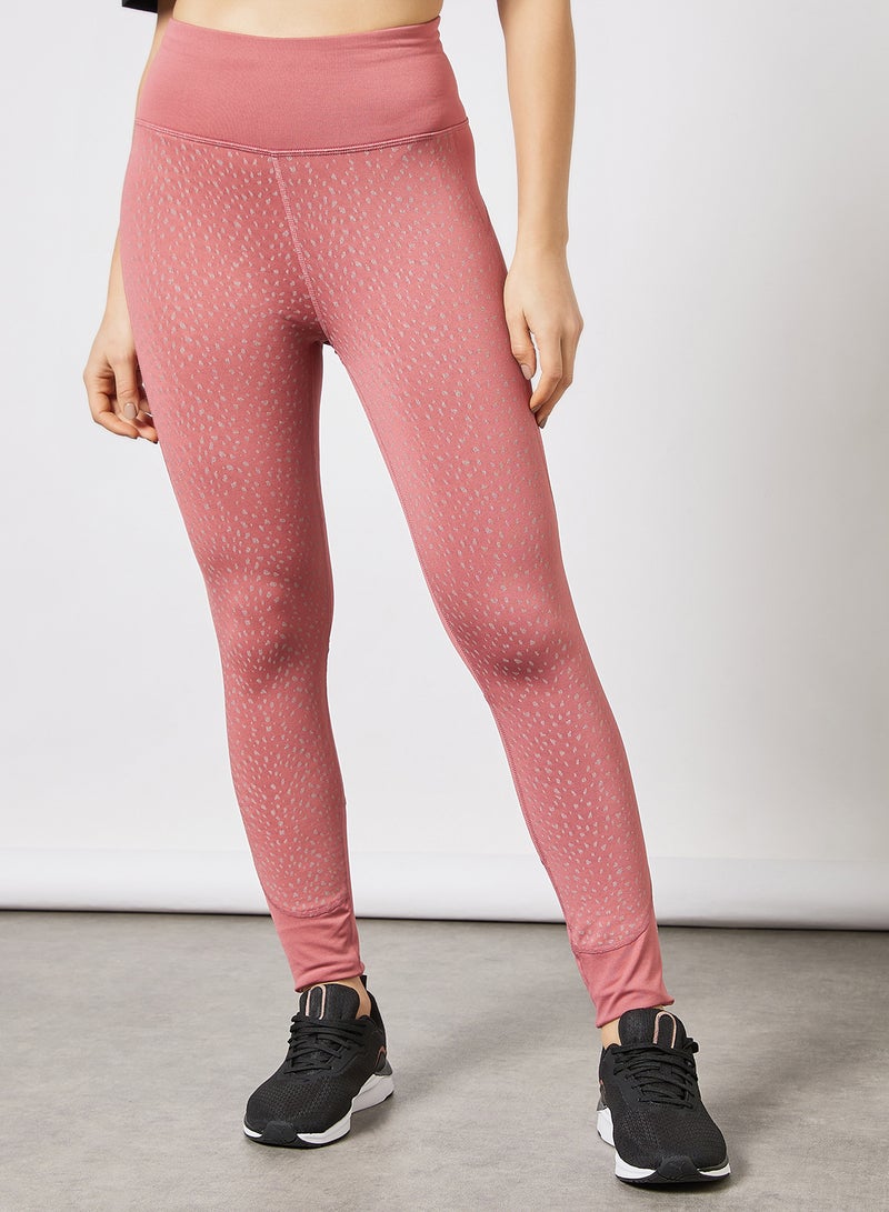 High-Waist Running Leggings Pink