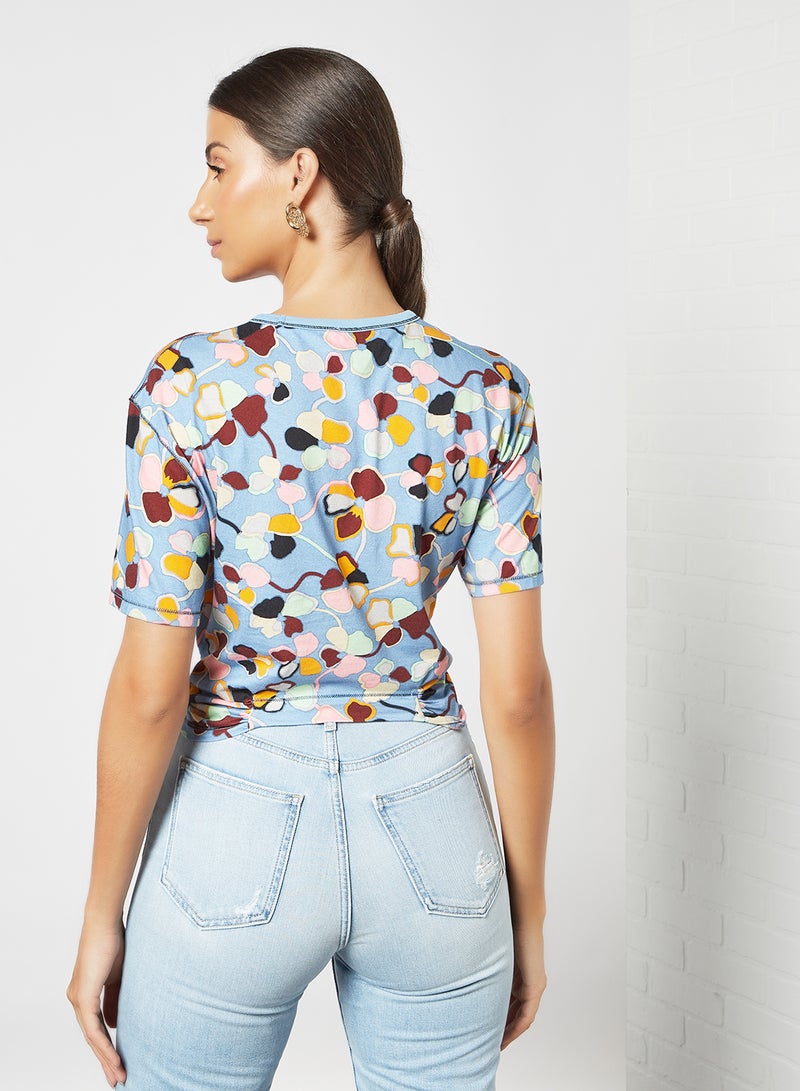 All-Over Print Top Blue