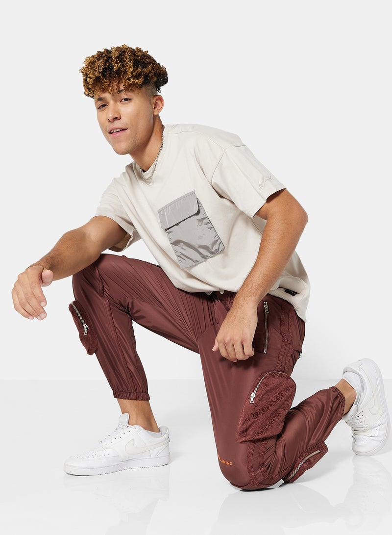 3D Pocket Utility Pants Red