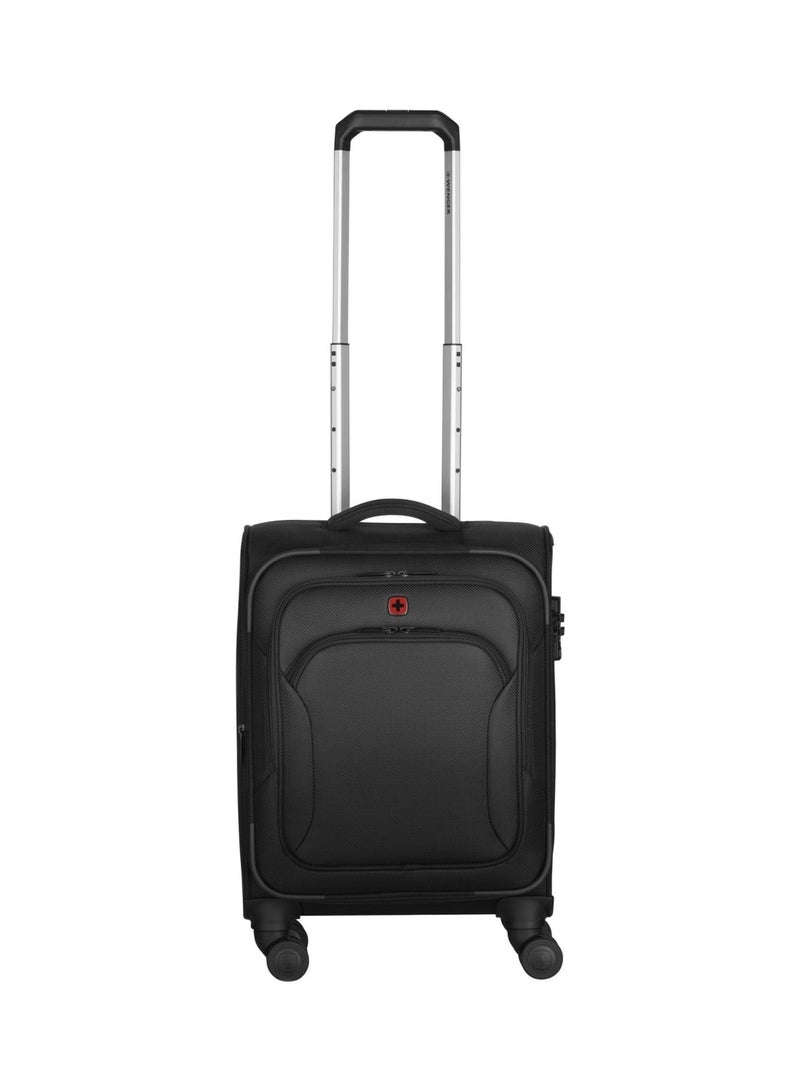 Wenger Vibrave 46cm Softcase 4 Double Wheel Expandable Cabin Luggage Trolley Black - 612551