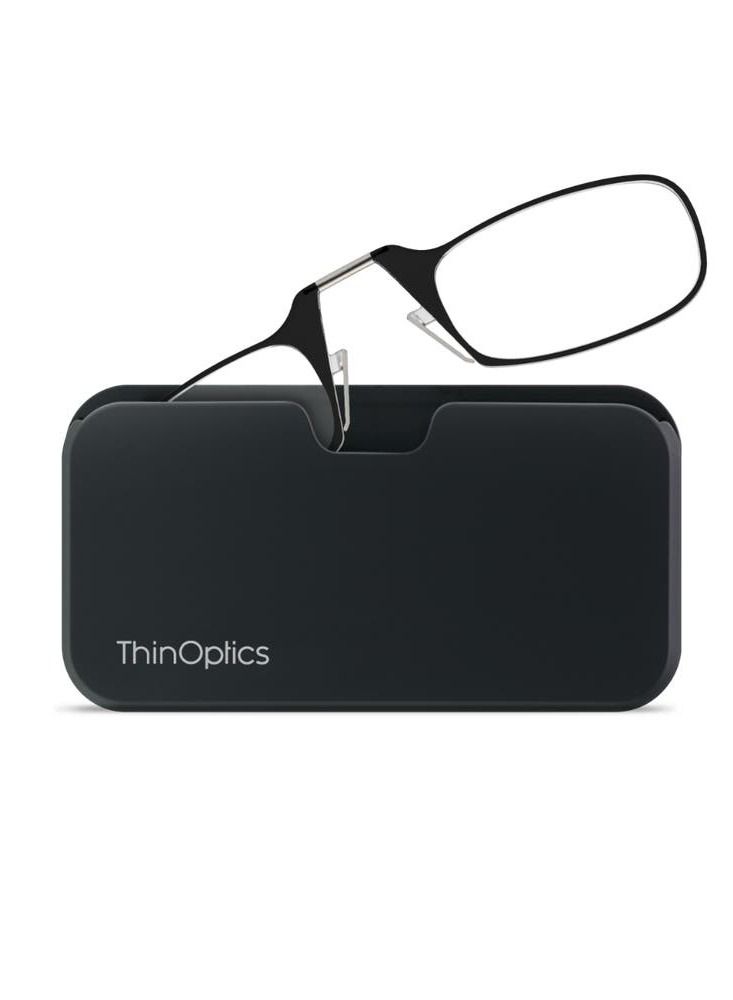 ThinOptics - Universal Pod Black with 1.0 Black Readers