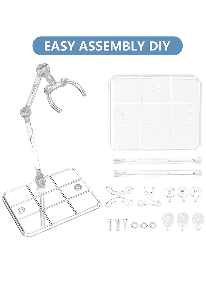 Action Figure Stand, Assembled Display Stand Base, Sturdy Transparent Doll Model Holder, Assembly for 6