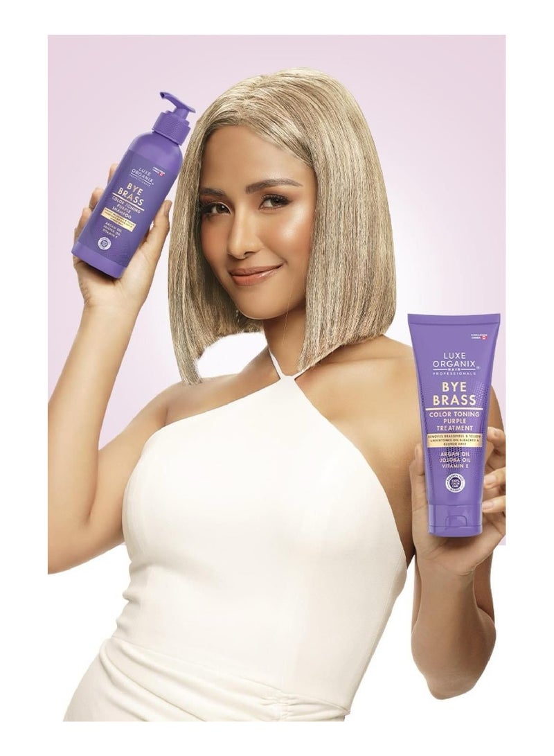 Luxe Organix bye brass purle shampoo and conditioner set