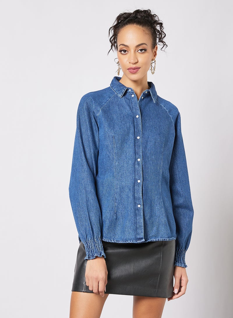 Button Down Denim Shirt Blue