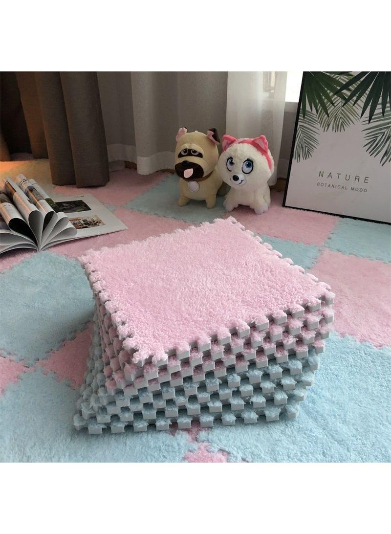 Foam Floor Mat Eva Plush Carpet Square Thickened Sports Game Mat Interlocking Carpet Plush Puzzle Soft Children'S Room Family Bedroom Living Room