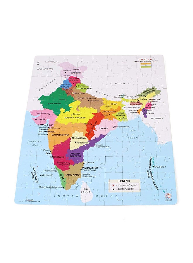 99-Piece India Map Jigsaw Puzzle