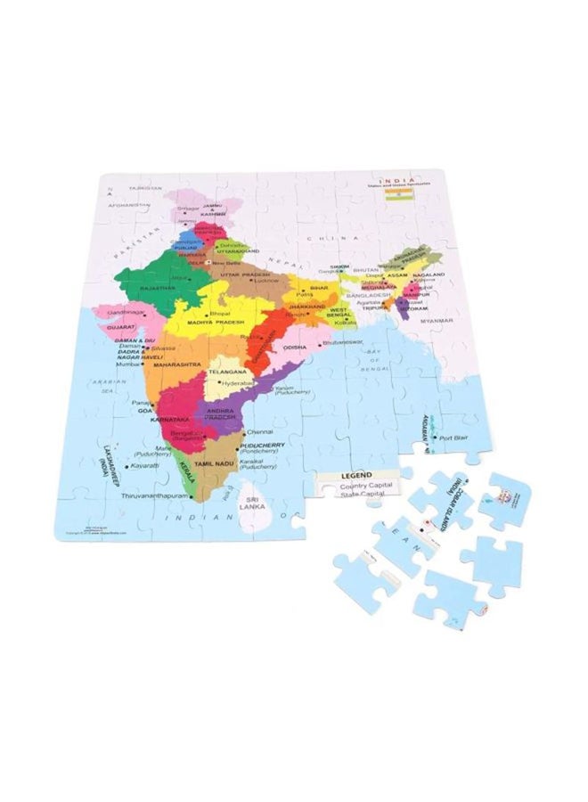 99-Piece India Map Jigsaw Puzzle