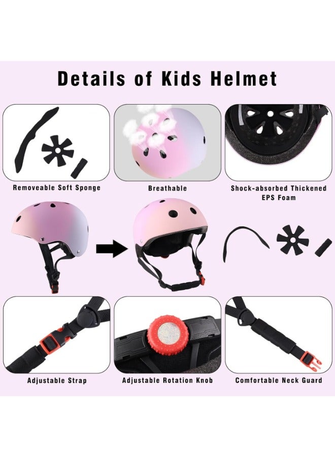 7in1 Kids Bike Helmet Set | Adjustable Safety Gear for Cycling, Skating, Skateboarding | Premium Protection for Boys and Girls | Breathable, Easy-Clean, Strong Impact