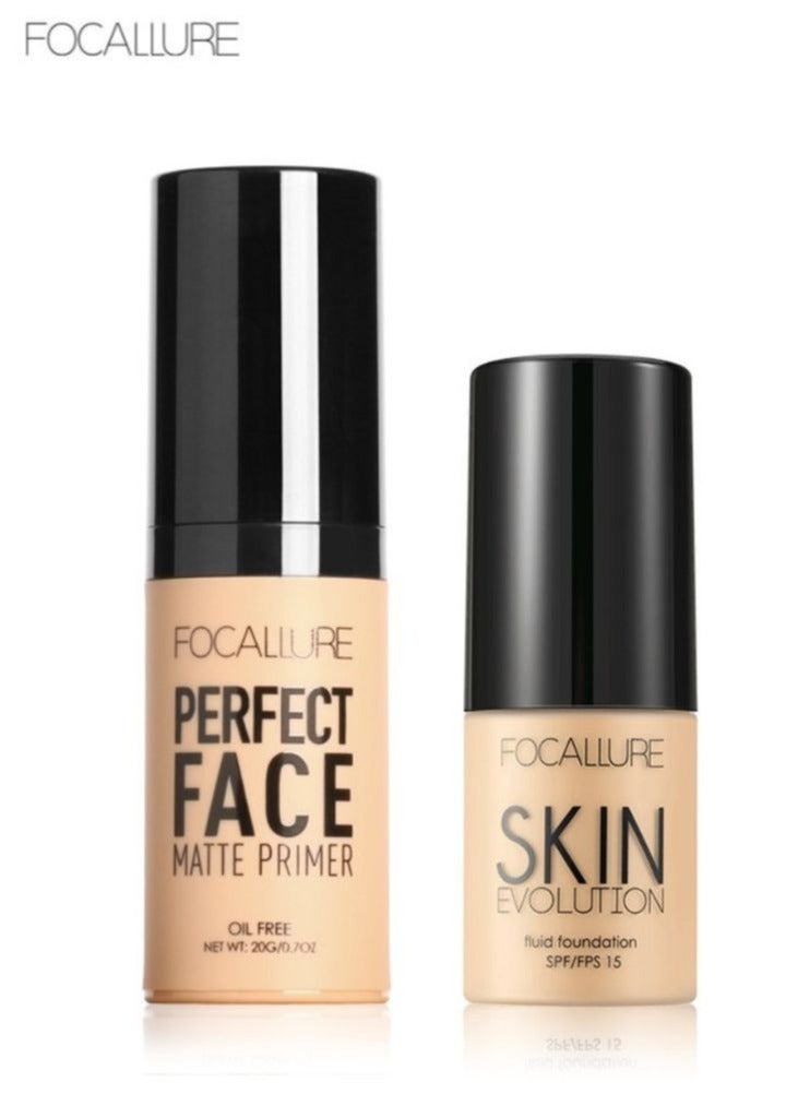 Skin Evolution Liquid Foundation -#4 Natural + Perfect Face Matte Primer