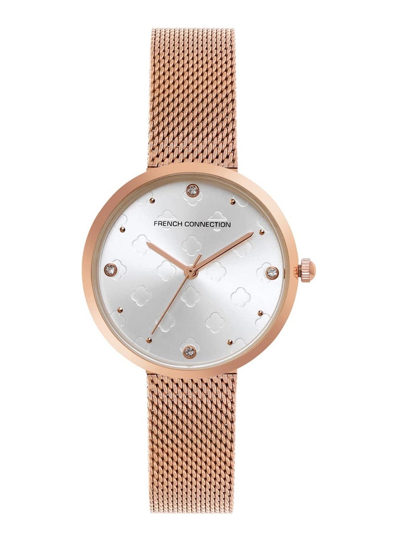 Women's Analog Quartz Silver Dial Stainless Steel Watch FCN00040A