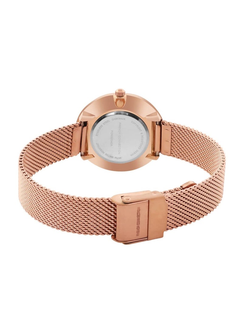 Women's Analog Quartz Silver Dial Stainless Steel Watch FCN00040A