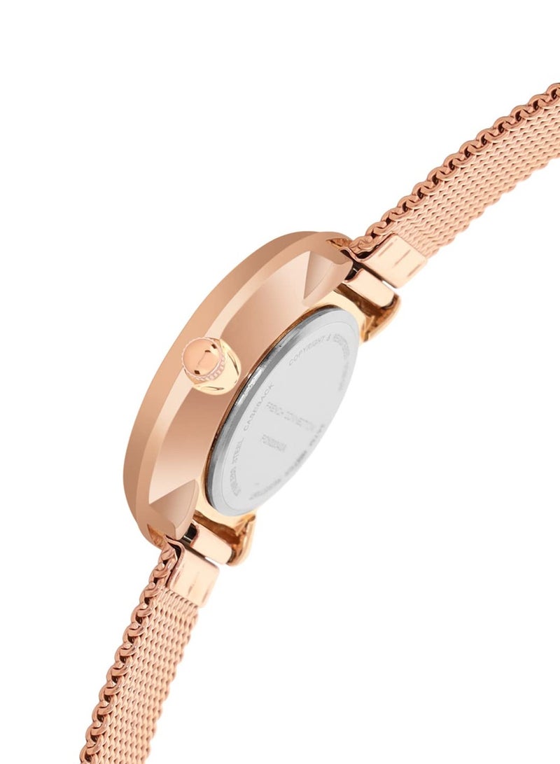 Women's Analog Quartz Silver Dial Stainless Steel Watch FCN00040A