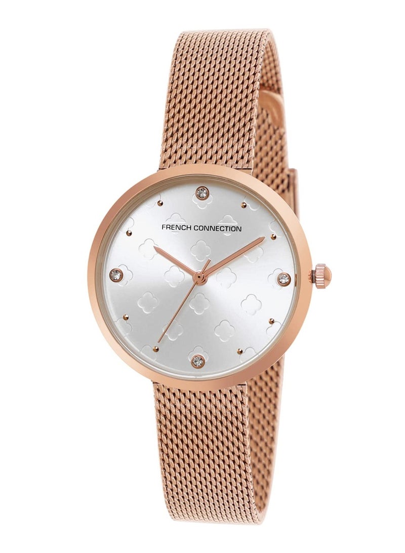 Women's Analog Quartz Silver Dial Stainless Steel Watch FCN00040A