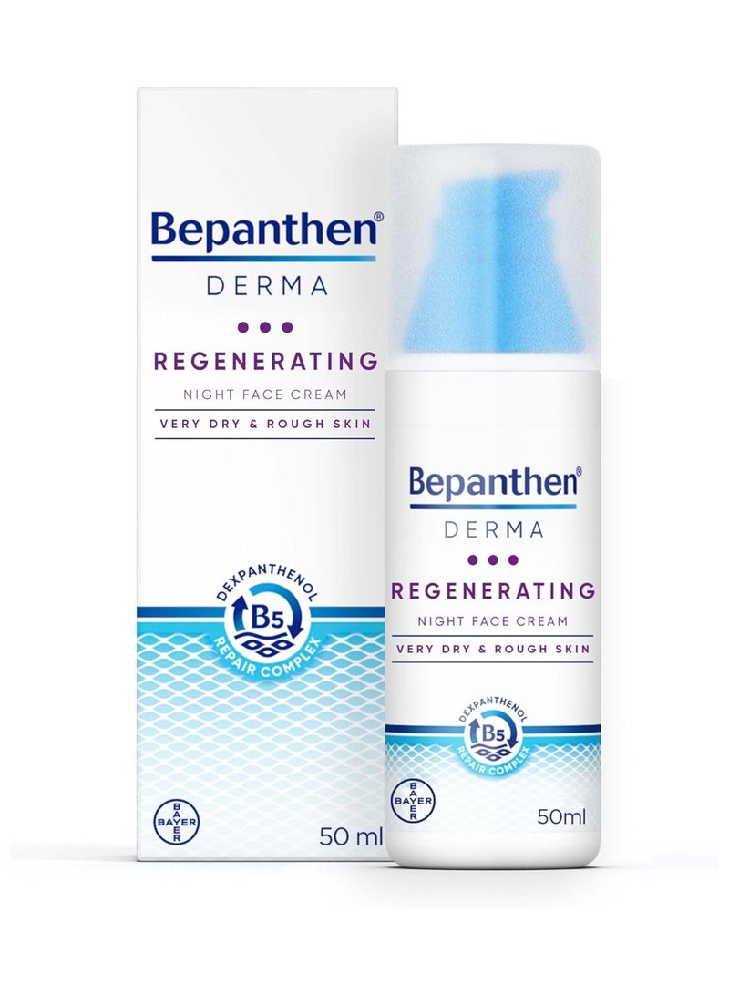 Bepanthen Derma Regenerating Night Face Cream 50ml Pump Bottle