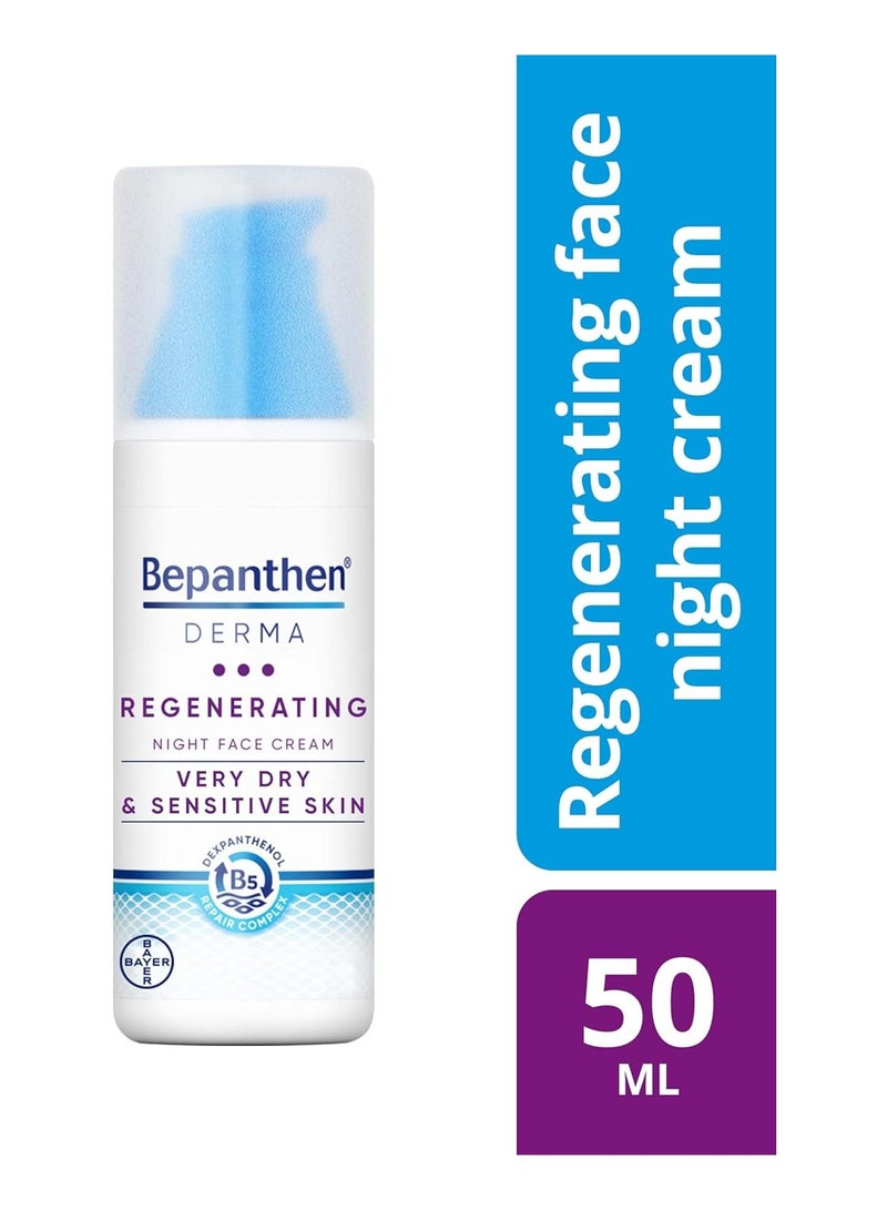 Bepanthen Derma Regenerating Night Face Cream 50ml Pump Bottle