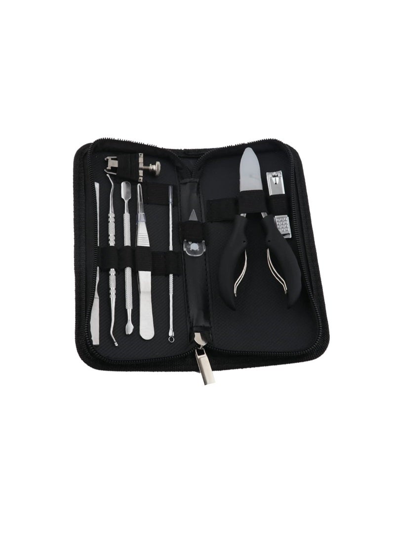 10Pcs/Set Ingrown Toenail Tools Kit, Nail Treatment Foot Tool,Ingrown Removal Correction Clippers, Surgery Grade File Lifter, Professional Pedicure Tool whit Storage Package